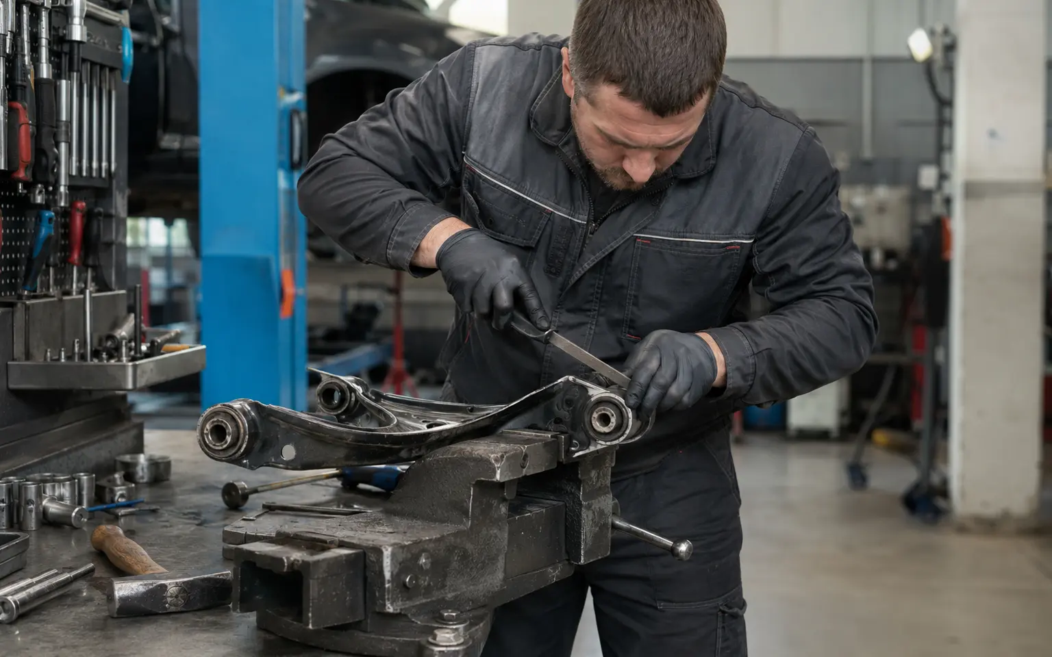 Слесарные работы в автотехцентре